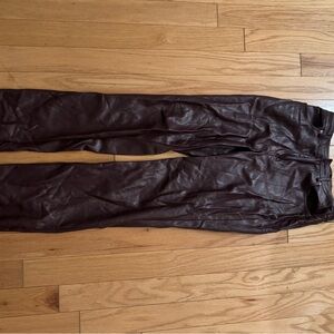 Steve Madden Burgundy Faux Leather Pants
